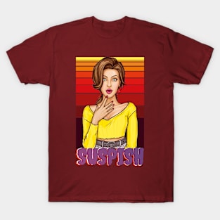 Surprised Sassy Woman-Retro Vintage Style Pop Art- Suspish T-Shirt